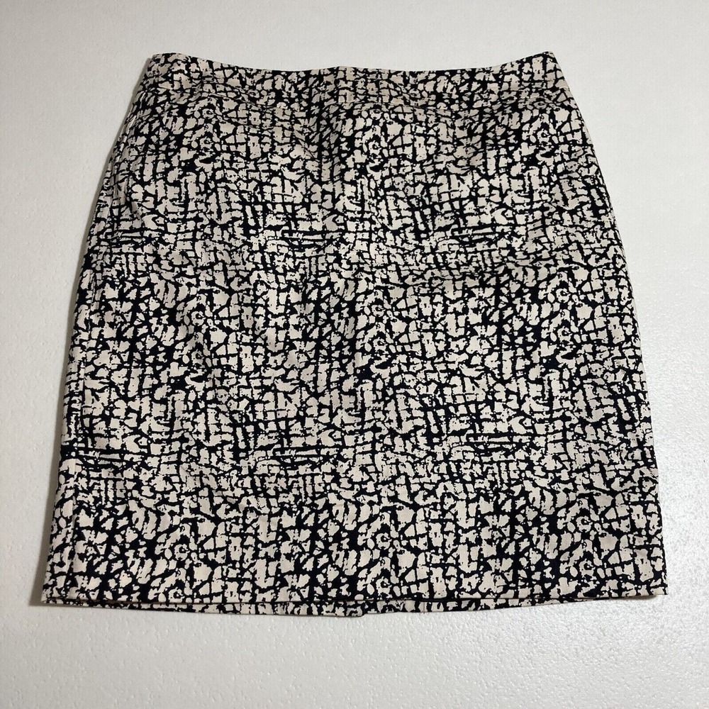 Valerie Bertinelli Skirt Size 10 Women's Black Beige Cotton A‎ Line